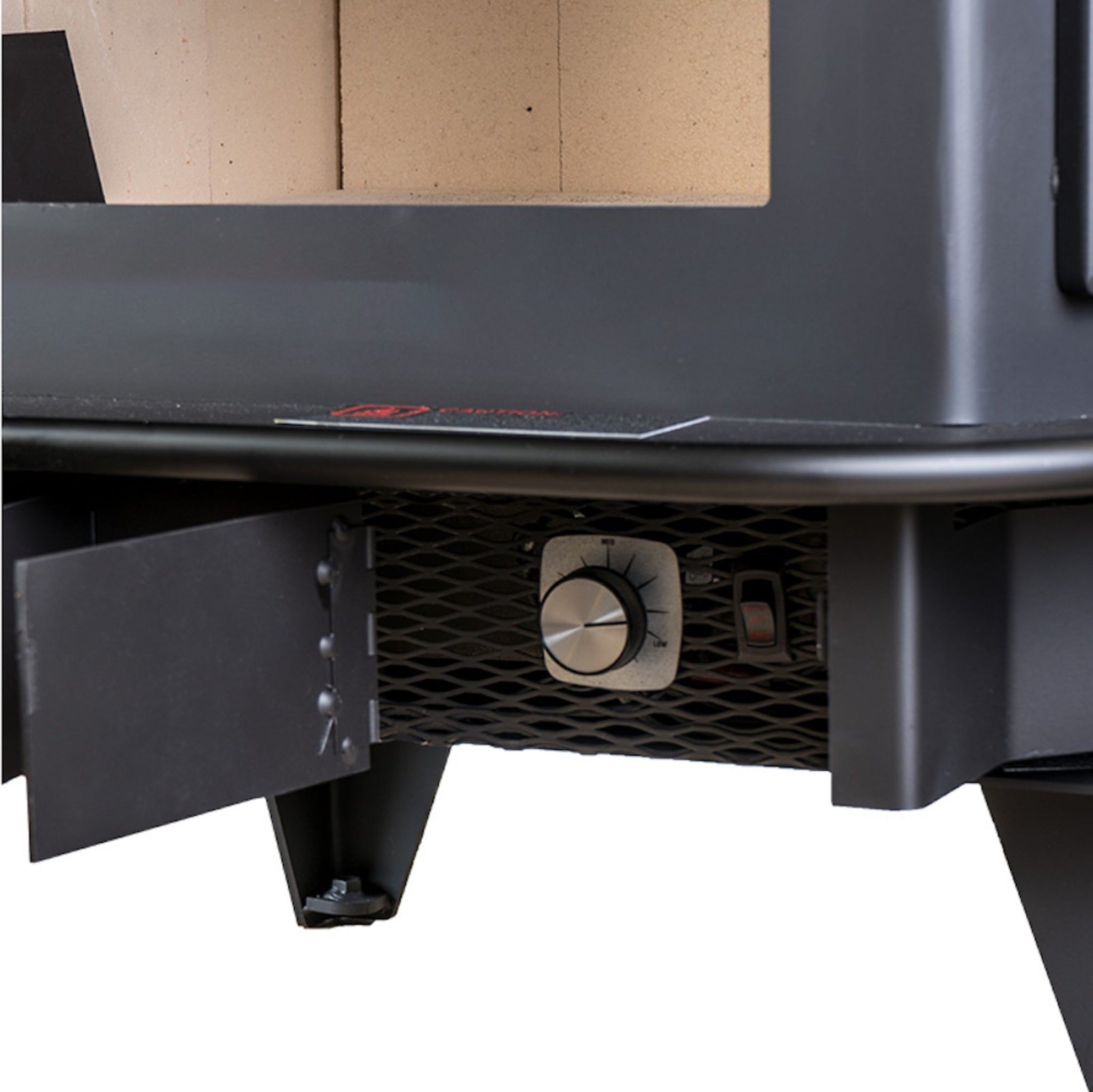 Model 91 Catalytic Wood Stove with Black Door & Black Bay Windows