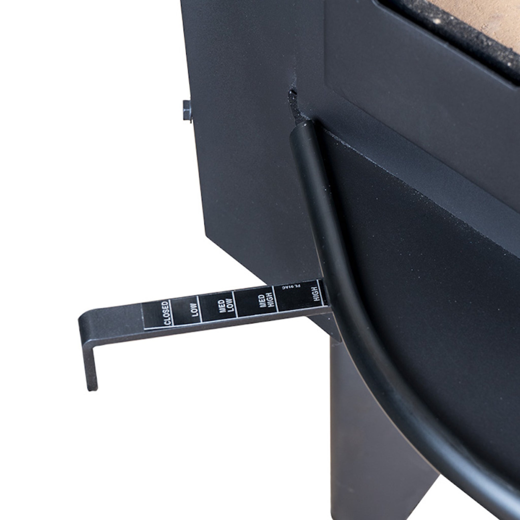 Model 91 Catalytic Wood Stove with Black Door & Black Bay Windows