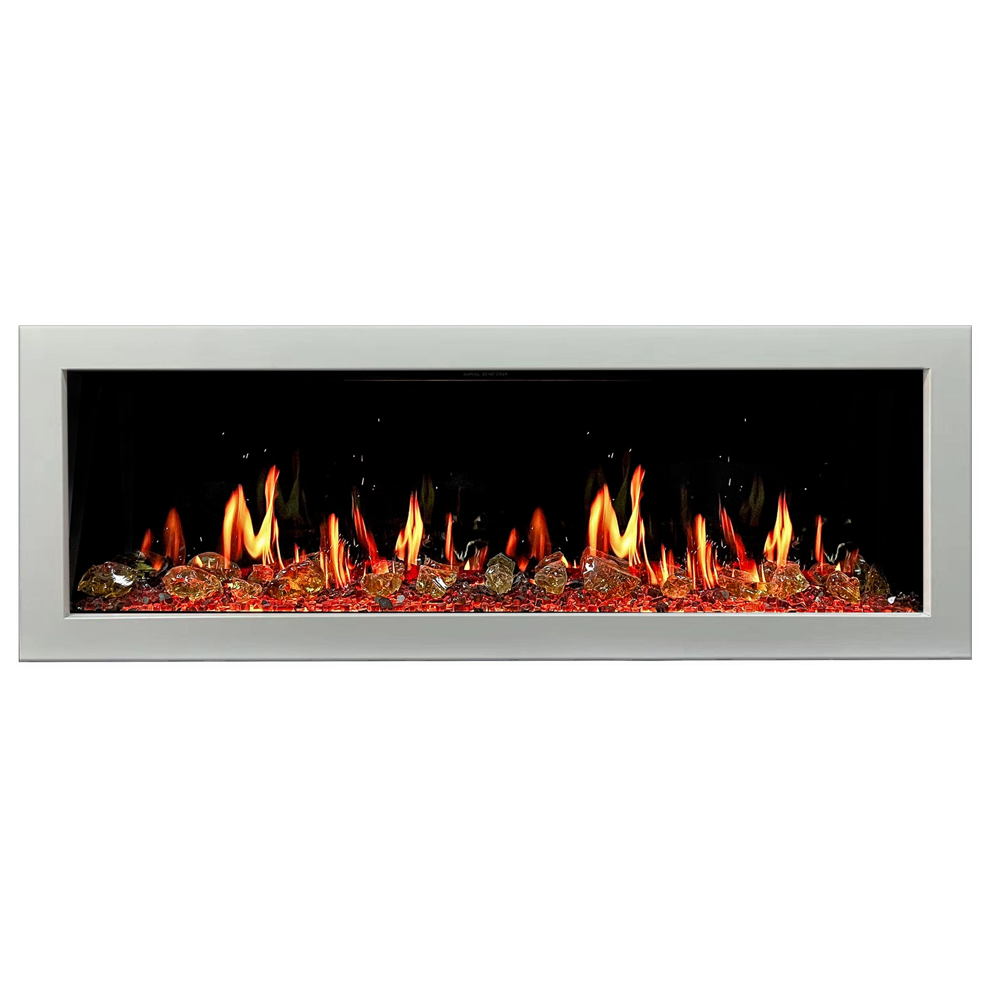 Litedeer Homes Gloria II Smart Wall-Mount Electric Fireplace with Reflective Amber Glass