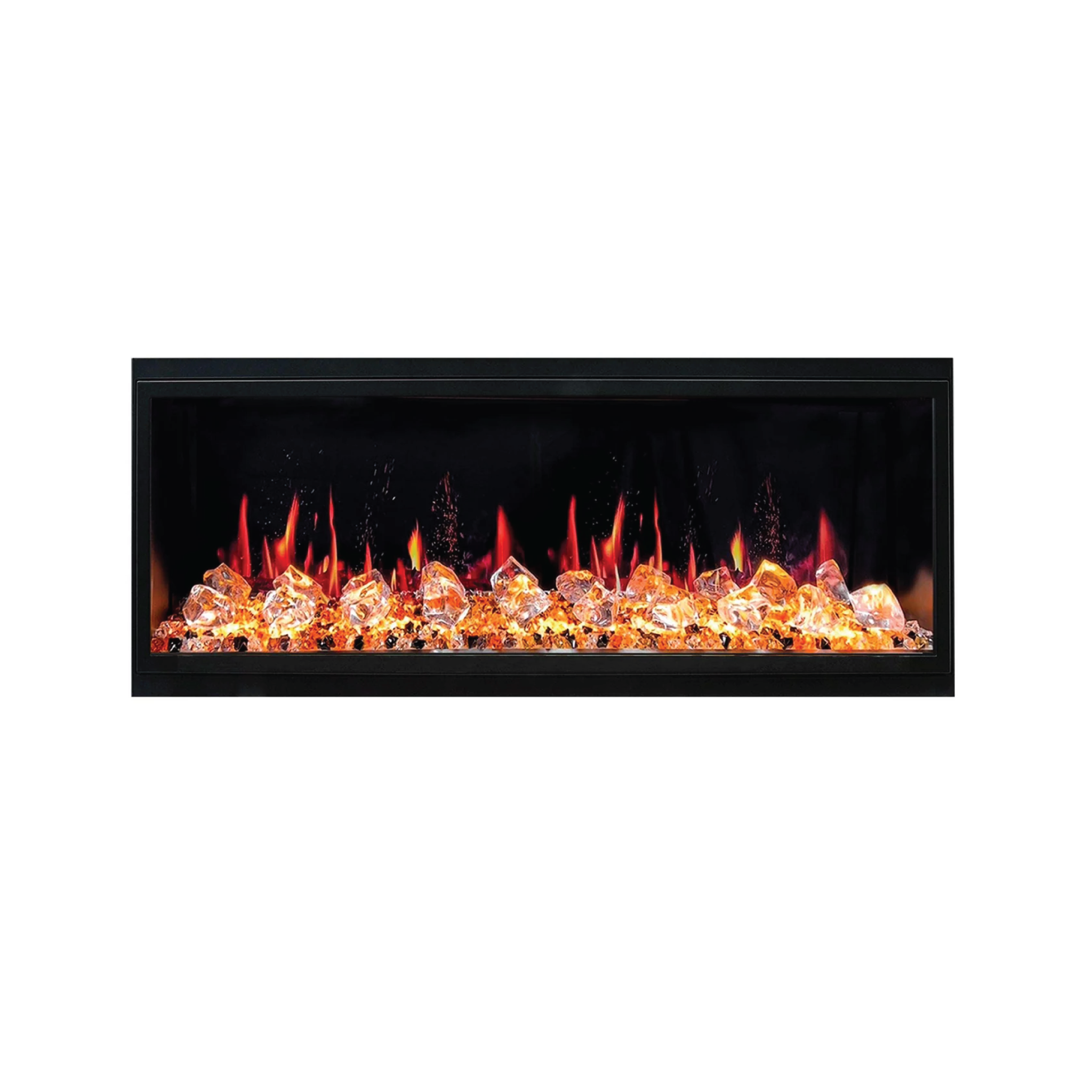 Litedeer Homes Latitude Built-in with Crushed Ice Rocks Electric Fireplace