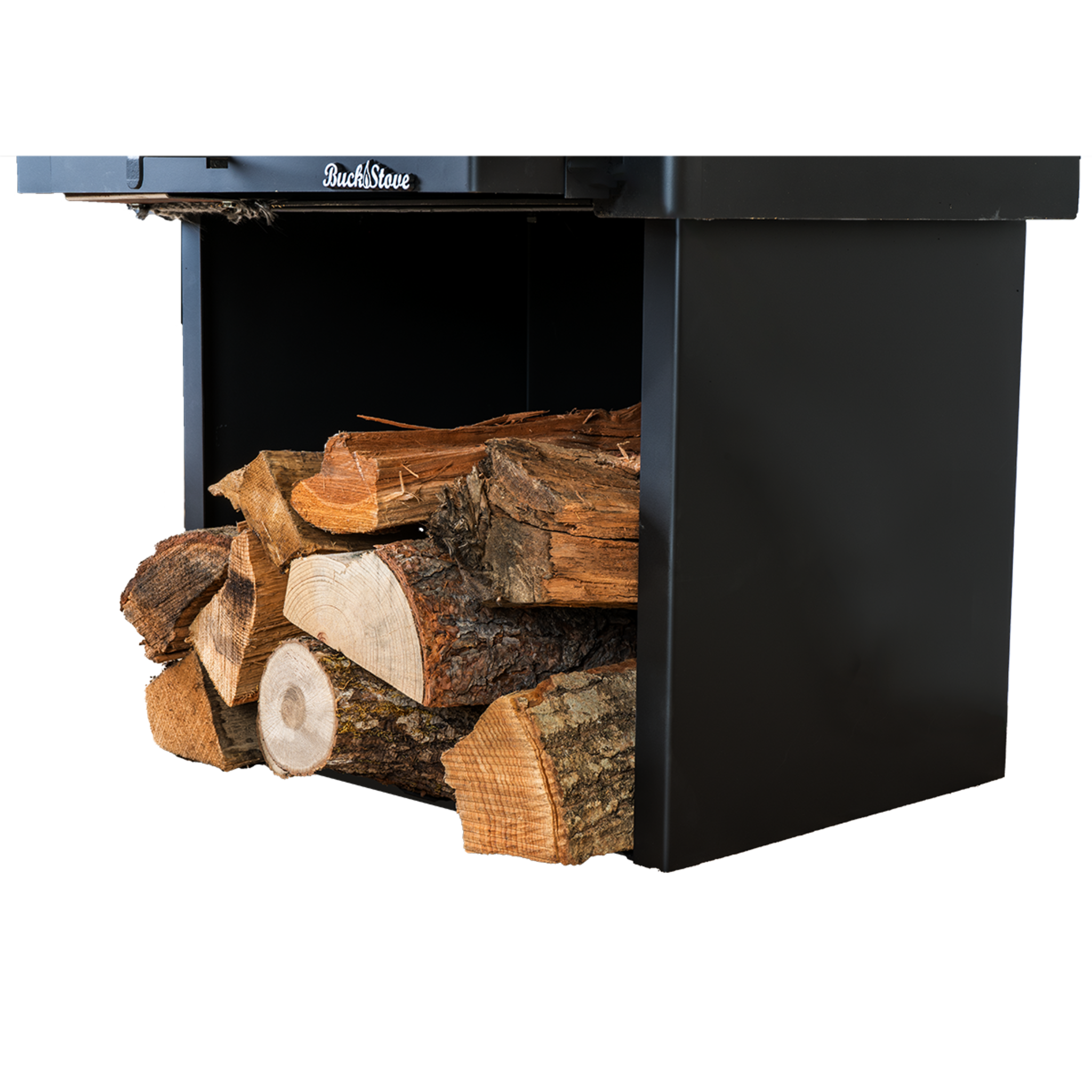 Model 21 Non-Catalytic Wood Stove with Black Door & Standard Blower Assembly