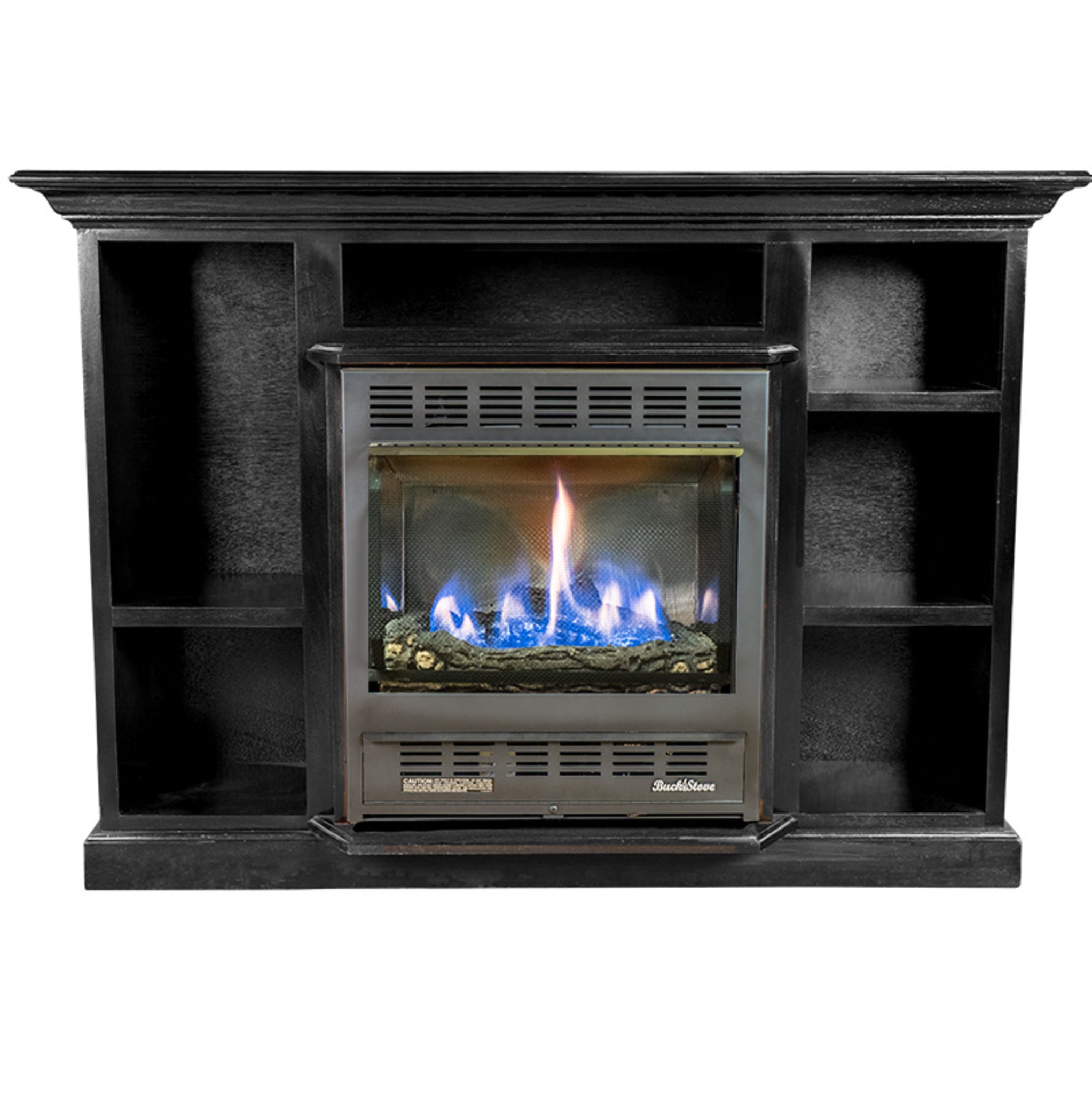 Model 1127 Vent-Free Gas Fireplace with Liquid Propane & Prestige Mantel