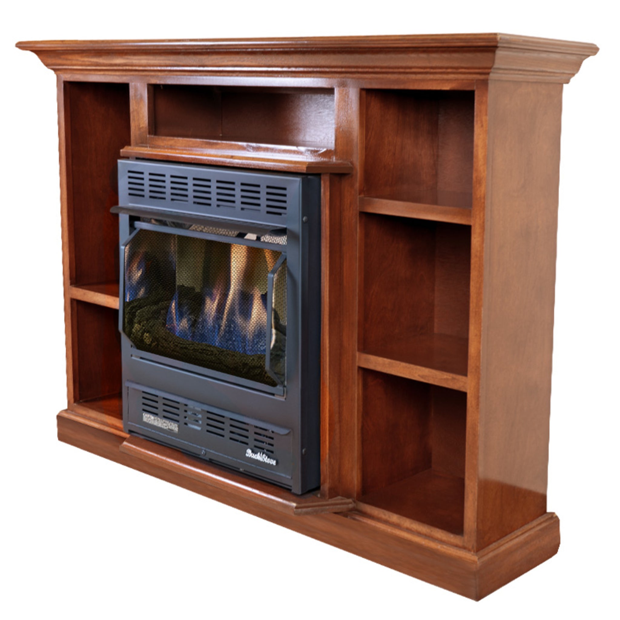 Model 1127 Vent-Free Gas Fireplace with Liquid Propane & Prestige Mantel