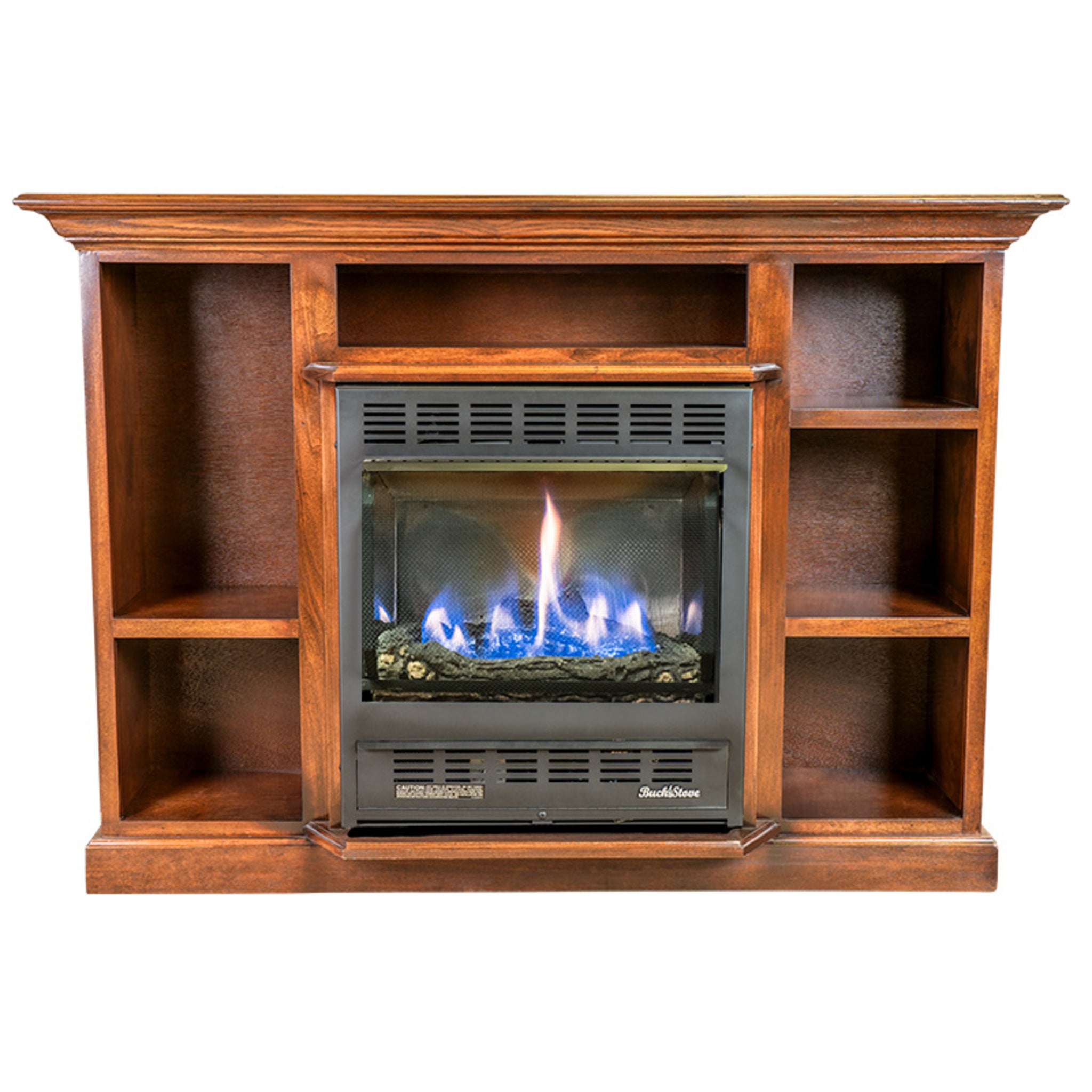 Model 1127 Vent-Free Gas Fireplace with Liquid Propane & Prestige Mantel