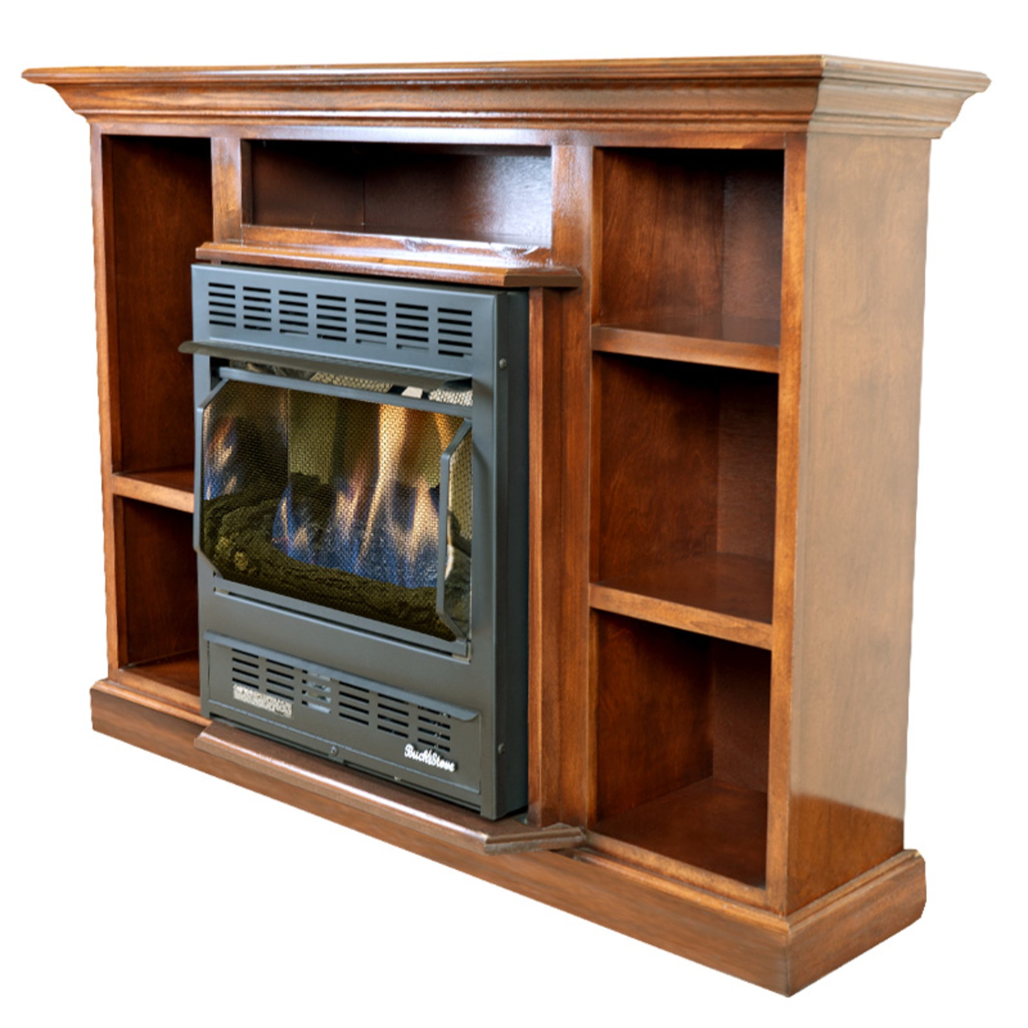 Model 1127 Vent-Free Gas Fireplace with Liquid Propane & Prestige Mantel