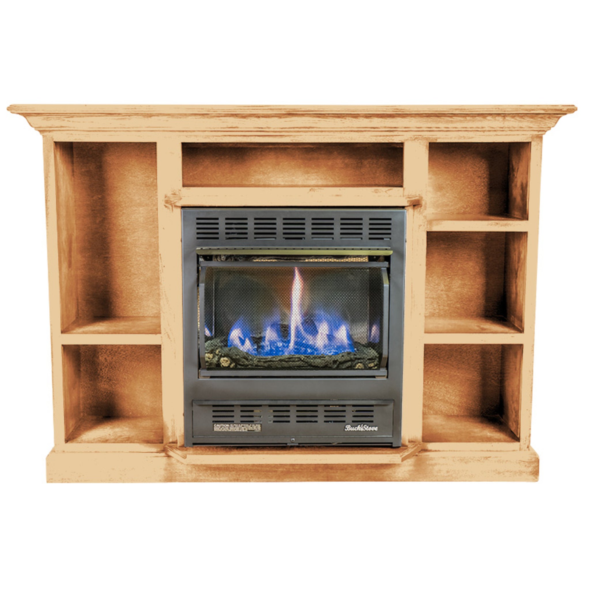 Model 1127 Vent-Free Gas Fireplace with Liquid Propane & Prestige Mantel