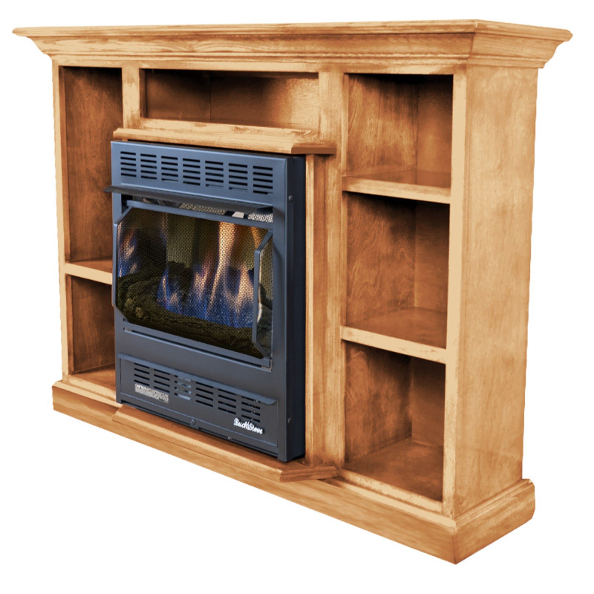 Model 1127 Vent-Free Gas Fireplace with Liquid Propane & Prestige Mantel