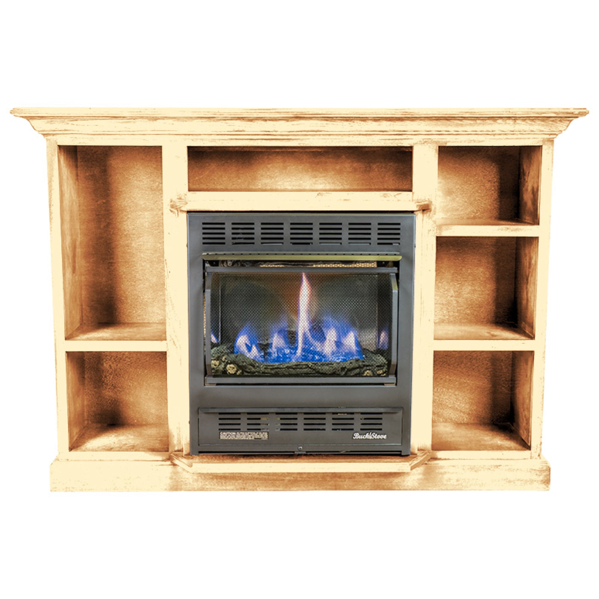 Model 1127 Vent-Free Gas Fireplace with Liquid Propane & Prestige Mantel