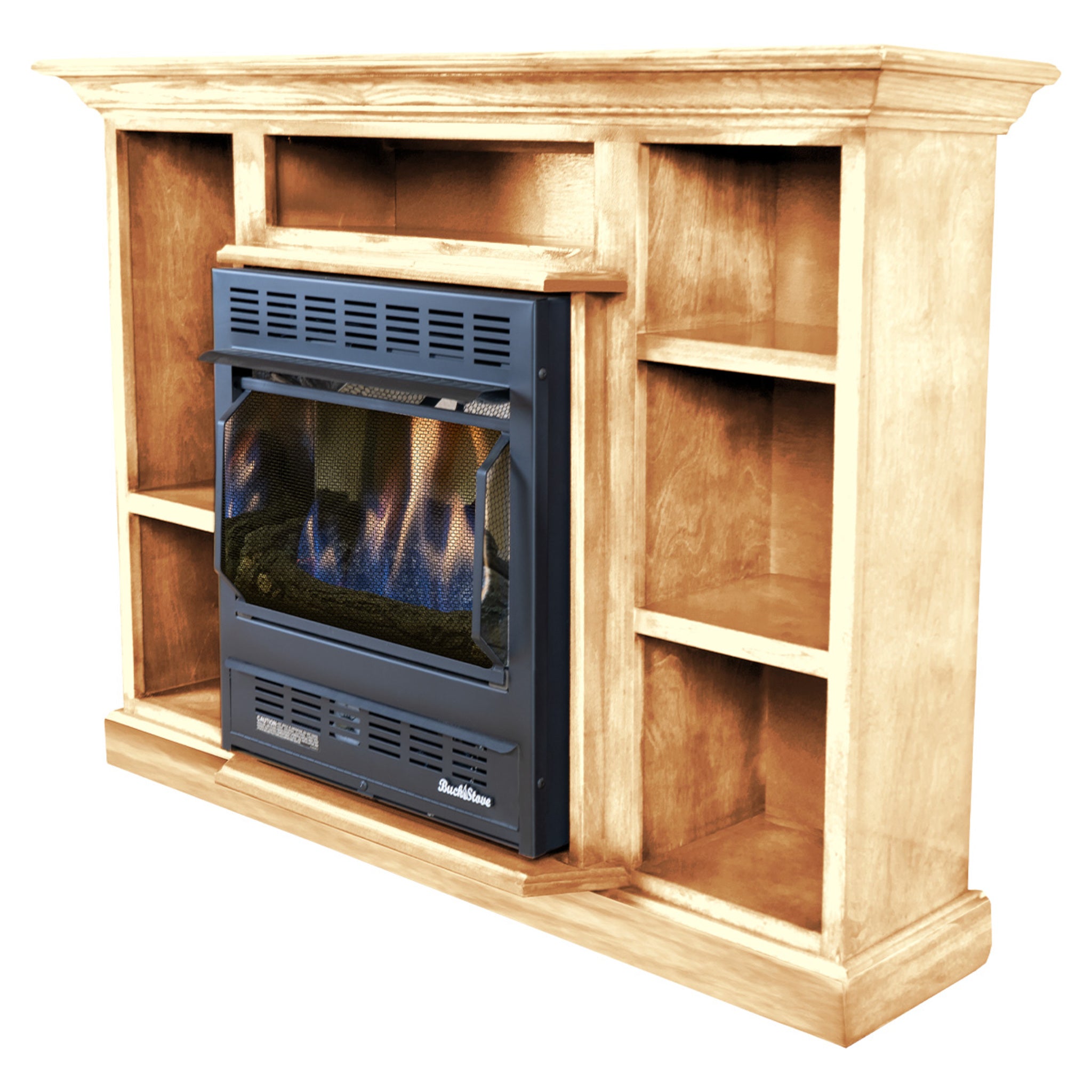 Model 1127 Vent-Free Gas Fireplace with Liquid Propane & Prestige Mantel