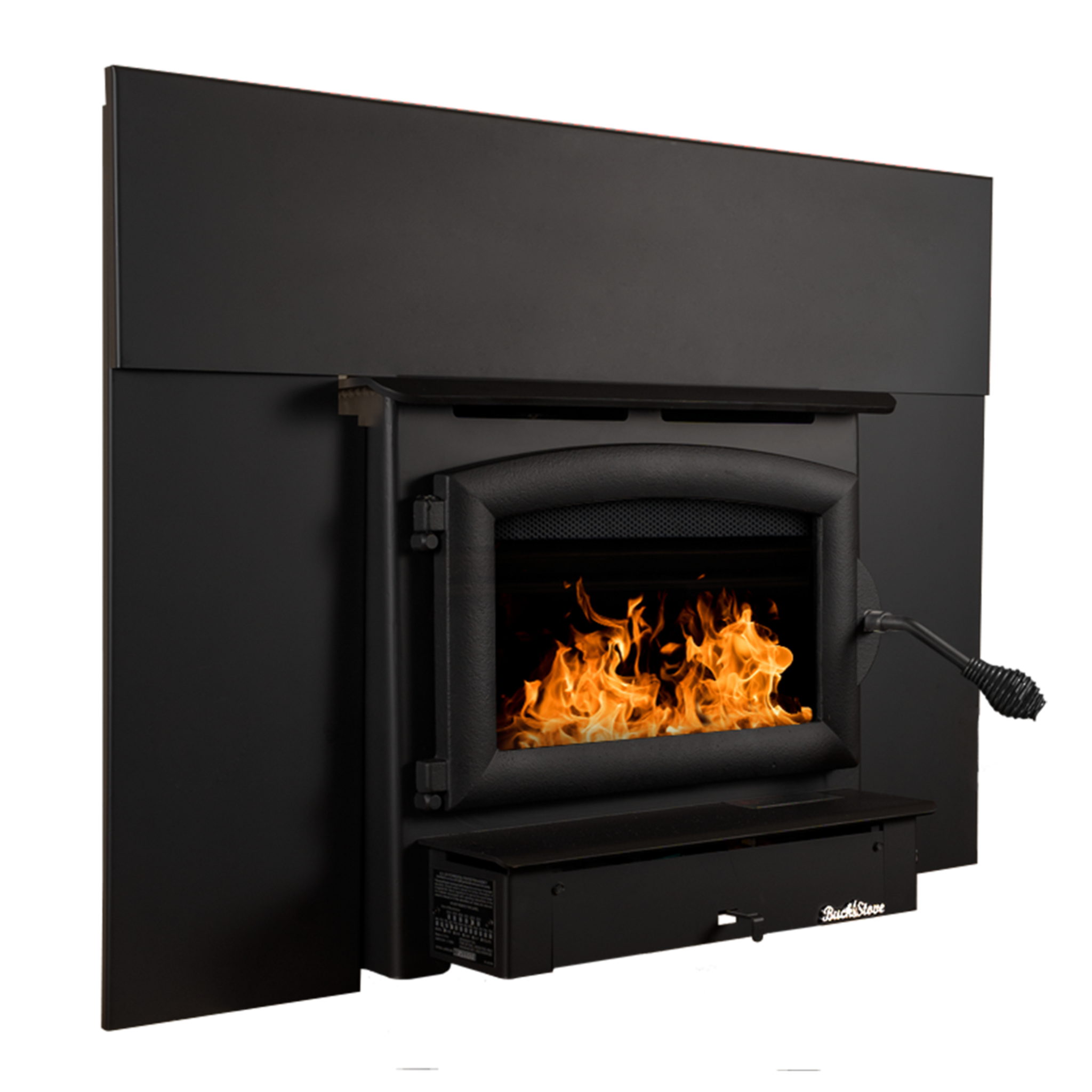 Model 21 Non-Catalytic Wood Stove with Black Door & Standard Blower Assembly