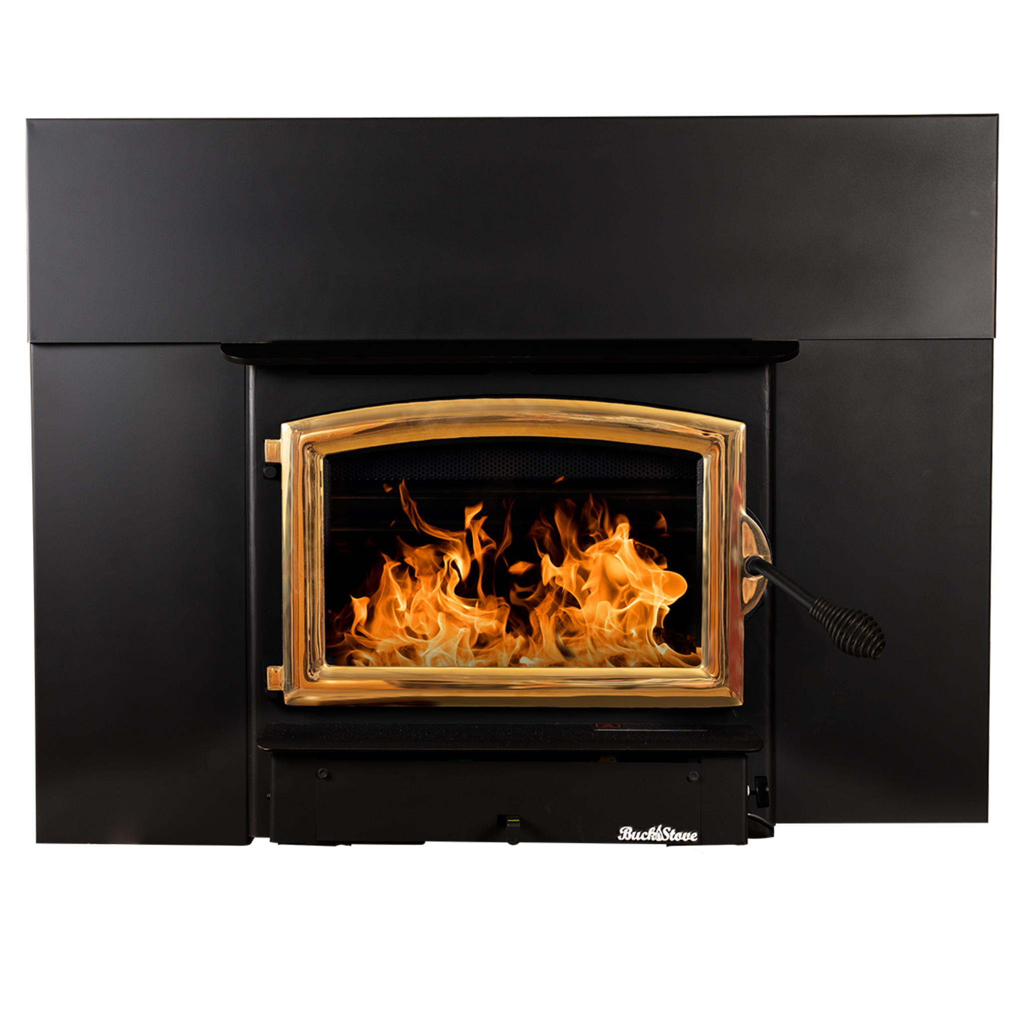 Model 21 Non-Catalytic Wood Stove with Gold Door & Standard Blower Assembly