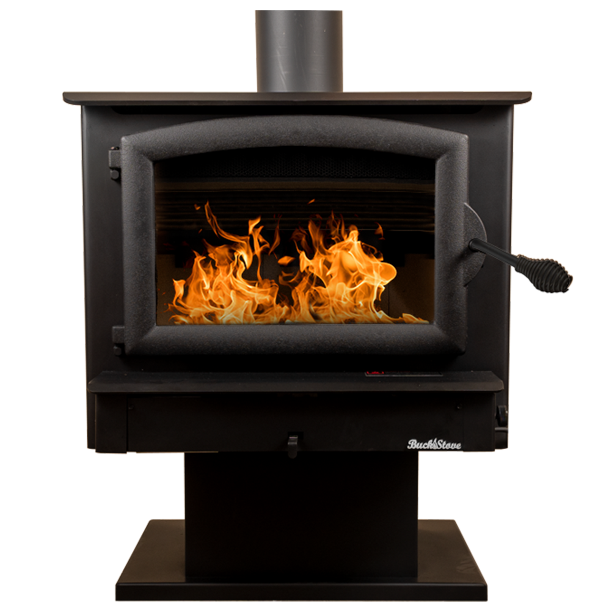 Model 74 Non-Catalytic Wood Stove with Black Door & Standard Blower Assembly