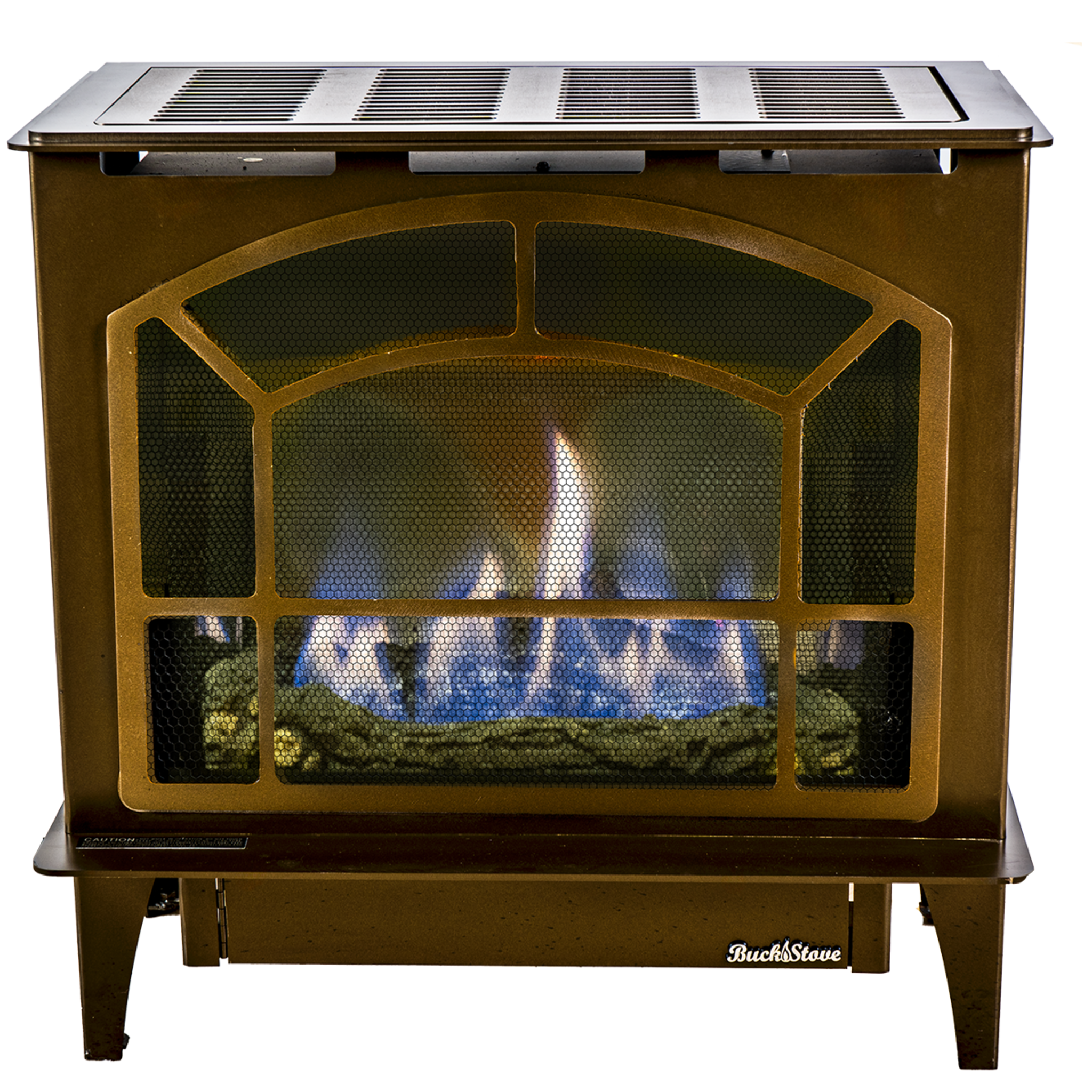 Model Townsend II Steel Series Vent-Free Natural Gas Stove in Vintage Cooper