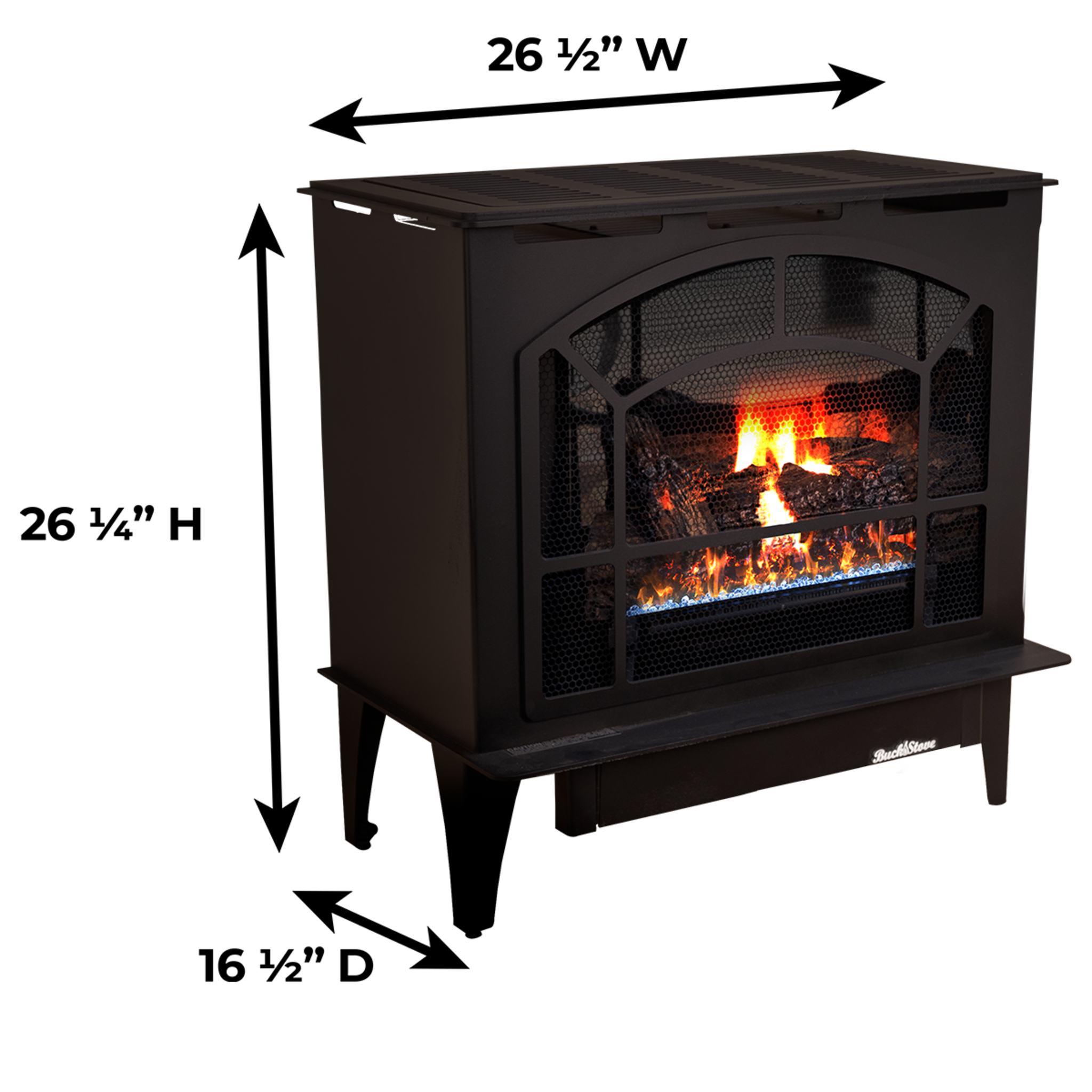 Model Townsend II Steel Series Vent-Free Natural Gas Stove in Vintage Cooper