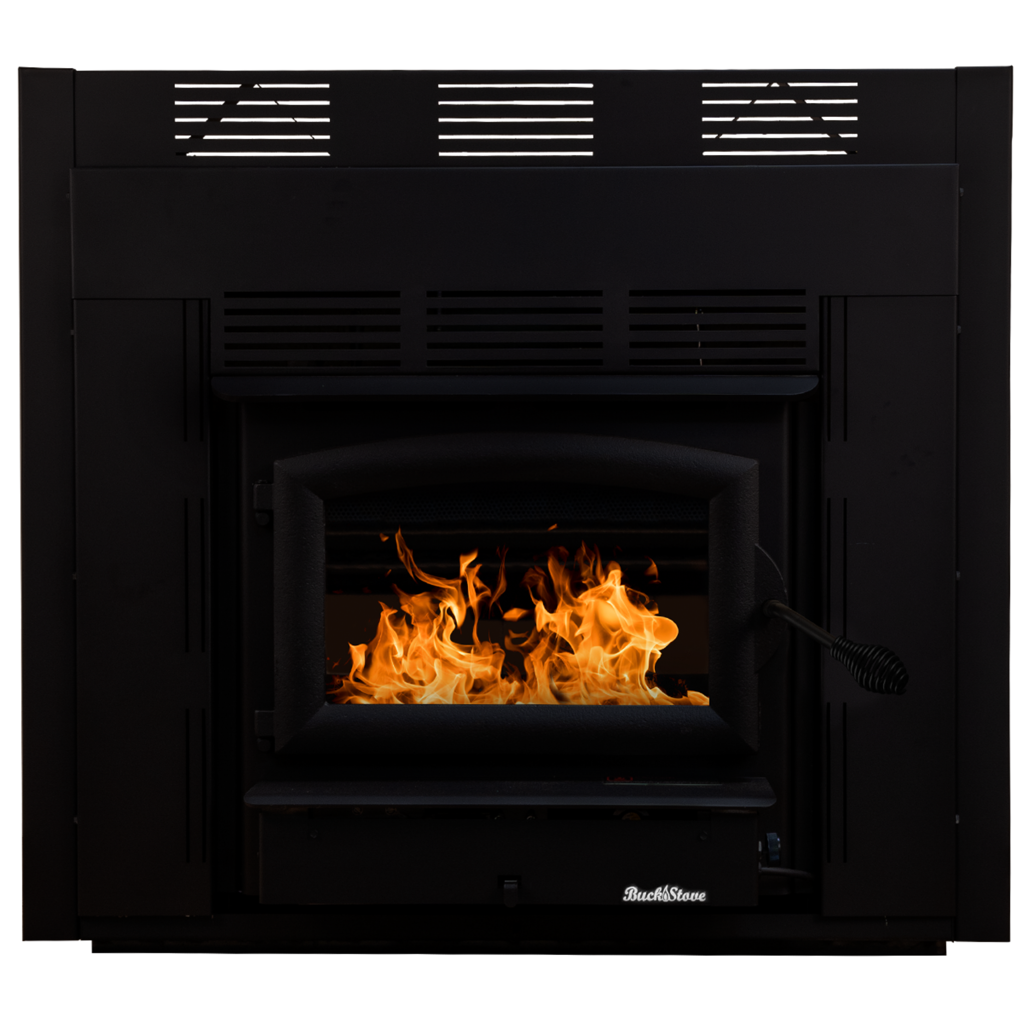 Model Zero-Clearance 21 Non-Catalytic Wood Stove with Black Door & Standard Blower Assembly