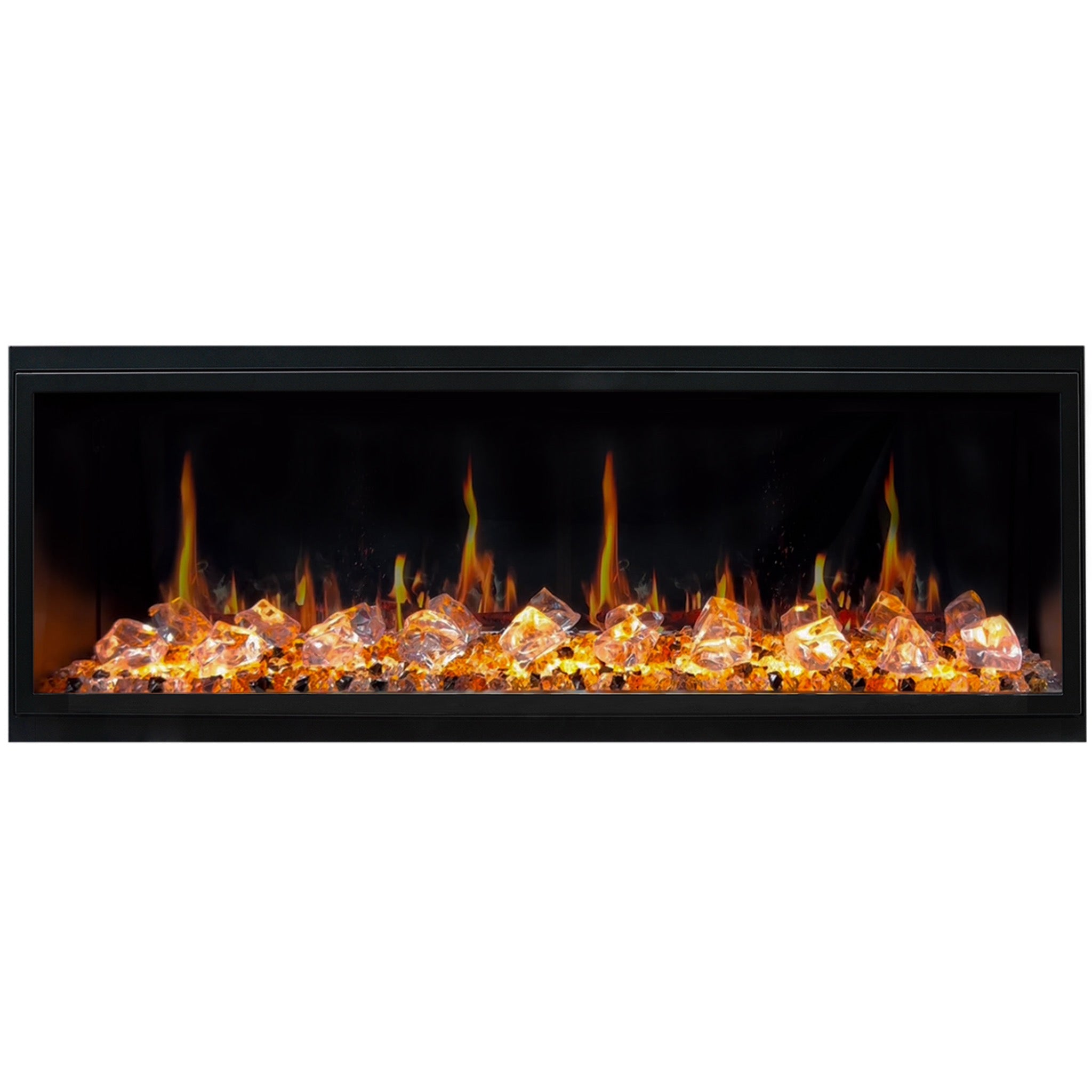 Litedeer Homes Latitude Built-in with Crushed Ice Rocks Electric Fireplace