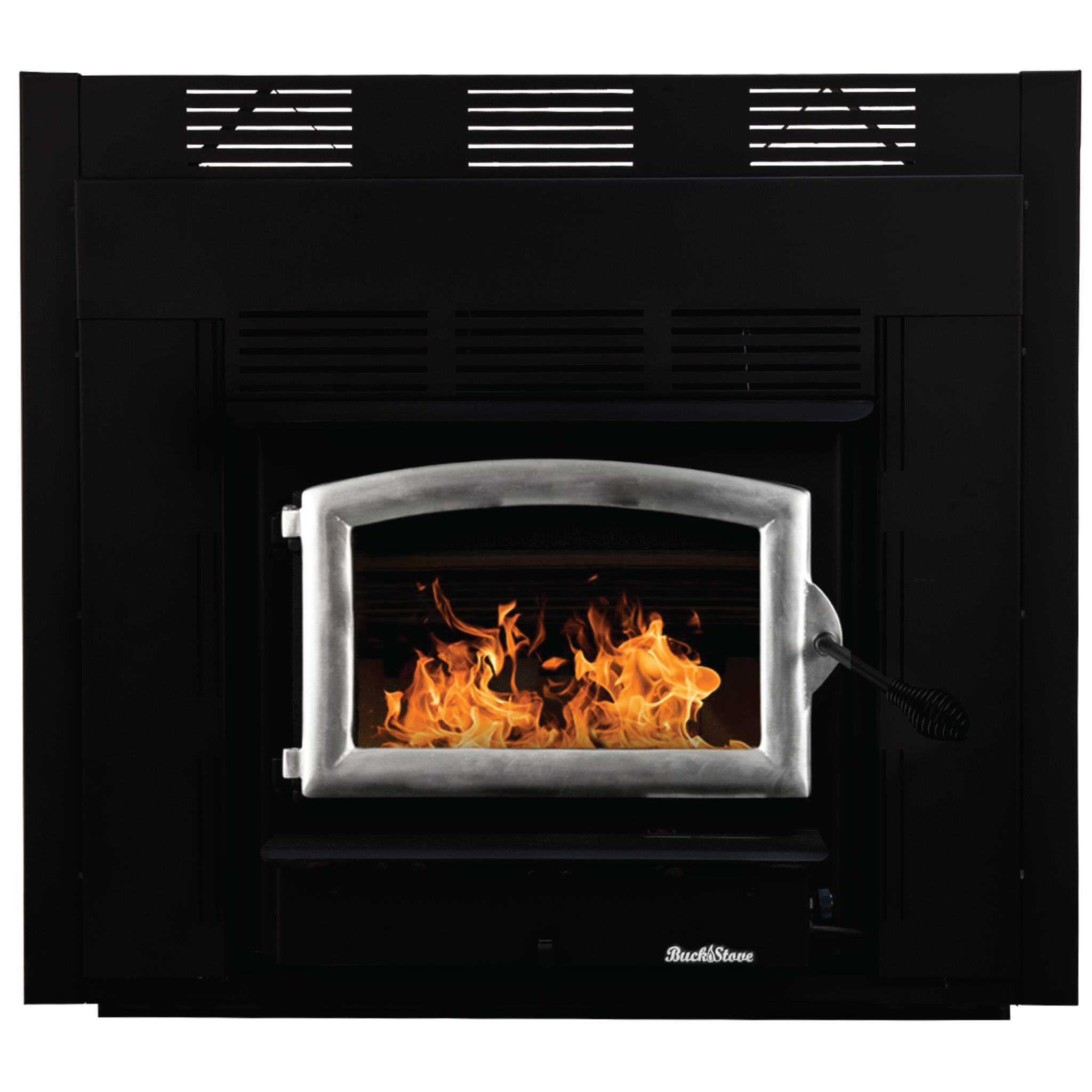 Model Zero-Clearance 21 Non-Catalytic Wood Stove with Pewter Door & Standard Blower Assembly