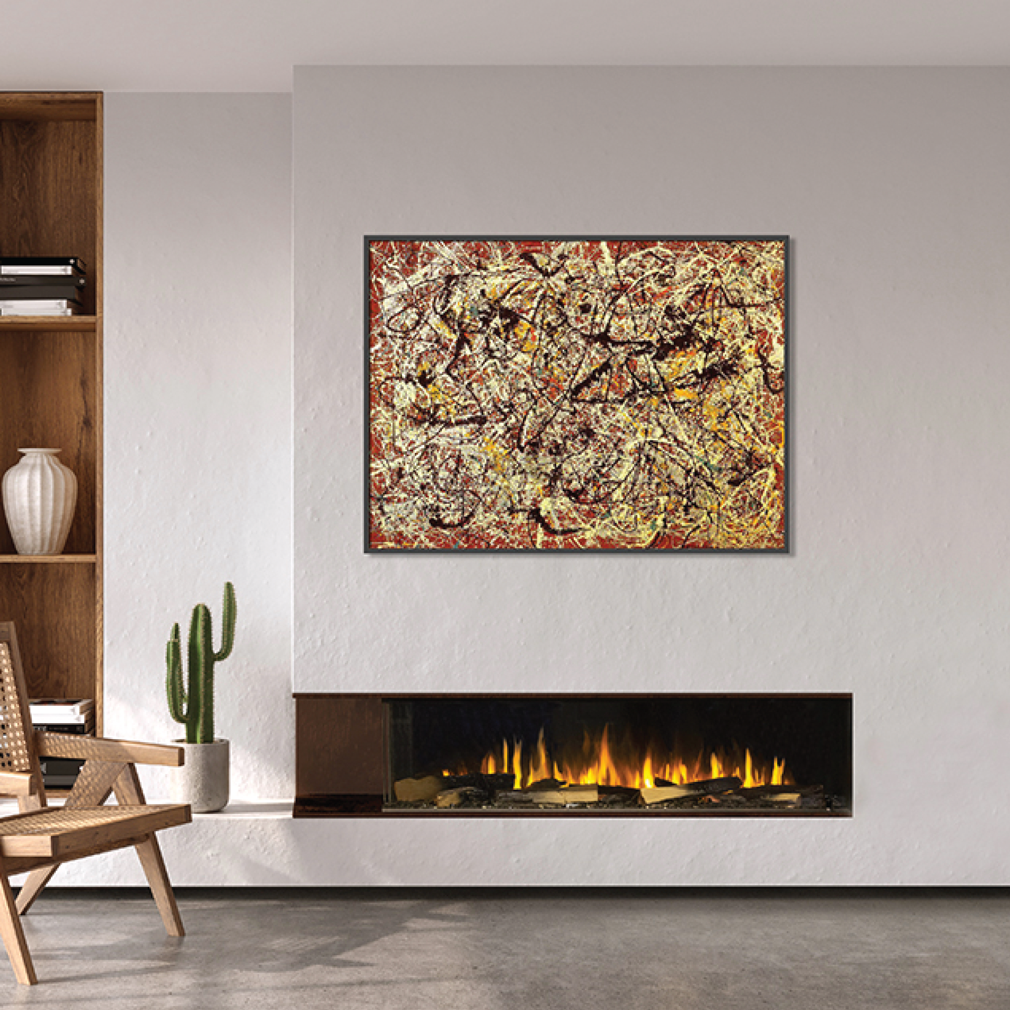 Built-In Signal 60" Linear 3 Sided With Logs Electric Fireplace